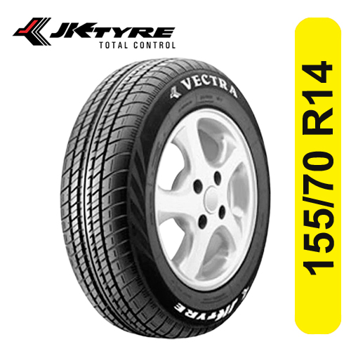 JK Vectra 155/70 R14 Tubeless 77T Car Tyre