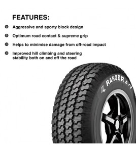 JK Ranger A/T 215/75 R15 Tubeless 100S Car Tyre